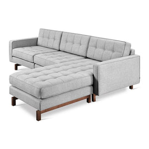 Jane 2 Bi-Sectional Sofa Gus Modern Bayview Silver Walnut 