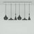 Beat LED Range Linear Pendant System hanging lamps Tom Dixon Black 