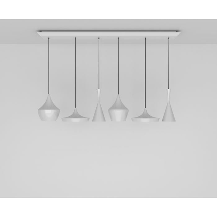 Beat LED Range Linear Pendant System hanging lamps Tom Dixon White 