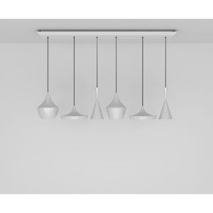 Beat LED Range Linear Pendant System hanging lamps Tom Dixon White 