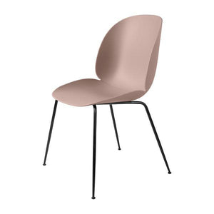 Beetle Dining Chair with Conic Base - Unupholstered Chairs Gubi Black Base Sweet Pink Plastic glides