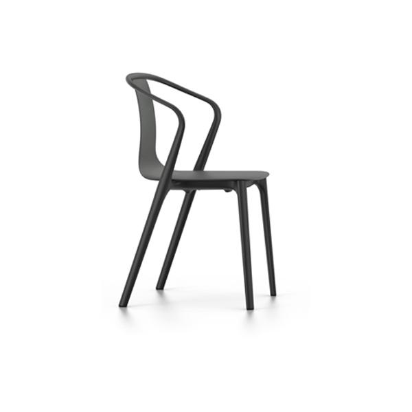 Belleville Armchair Plastic Outdoors Vitra Basalt 