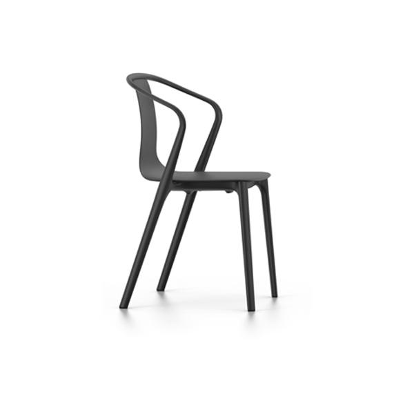 Belleville Armchair Plastic Outdoors Vitra Deep black 