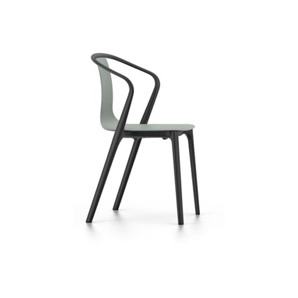 Belleville Armchair Plastic Outdoors Vitra Moss grey 