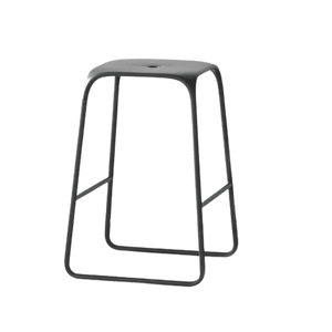 Ace Stool bar seating Bernhardt Design Counter Height - 25.25" Charcoal grey seat - Matching powder-coated legs 