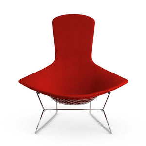 Bertoia Bird Chair lounge chair Knoll Black Cato - Fire Red 
