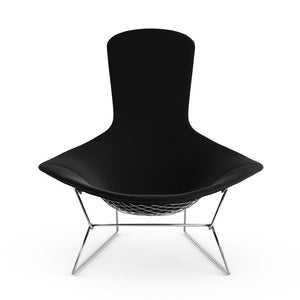 Bertoia Bird Chair lounge chair Knoll Black Ultrasuede - Black Onyx 