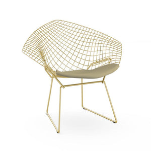 Bertoia Diamond Chair - Gold lounge chair Knoll Journey - Beach 