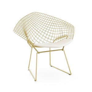 Bertoia Diamond Chair - Gold lounge chair Knoll Journey - Mitten 