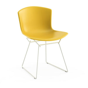 Bertoia Molded Shell Side Chair Side/Dining Knoll Yellow White 