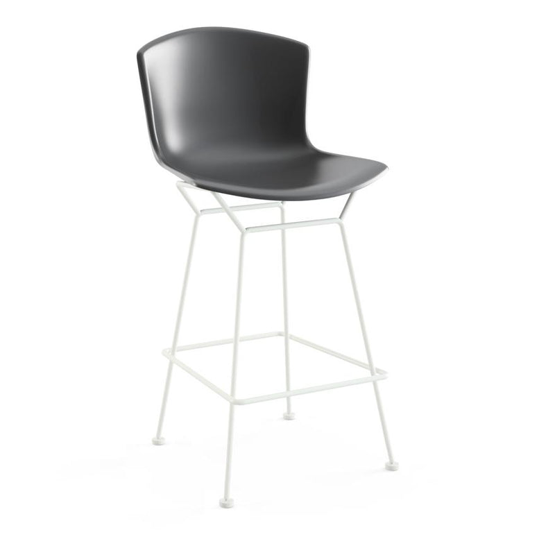 Bertoia Molded Shell Stool Stools Knoll Counter Height Medium Grey White