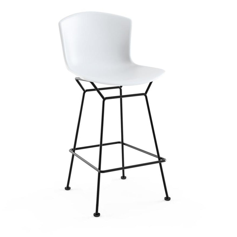 Bertoia Molded Shell Stool Stools Knoll Counter Height White Black