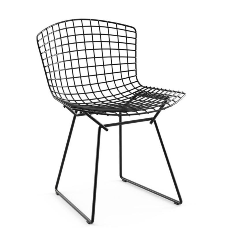 Bertoia Side Chair - Unupholstered Side/Dining Knoll Polished Chrome 