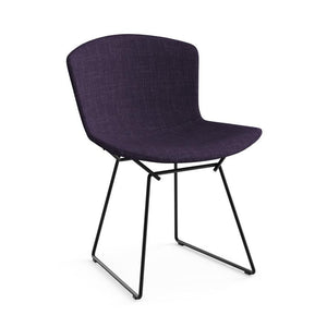 Bertoia Side Chair with Full Cover Side/Dining Knoll Black Classic Boucle - Black Iris 