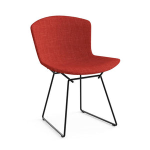 Bertoia Side Chair with Full Cover Side/Dining Knoll Black Classic Boucle - Cayenne 