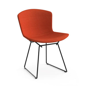 Bertoia Side Chair with Full Cover Side/Dining Knoll Black Haze - Persimmon 