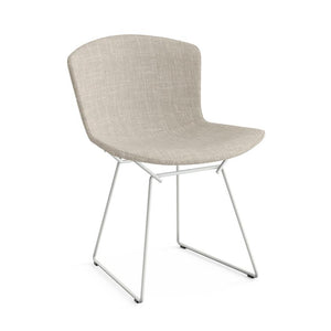 Bertoia Side Chair with Full Cover Side/Dining Knoll White Classic Boucle - Neutral 