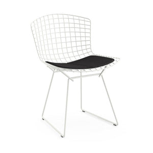 Bertoia Side Chair with Seat Pad Side/Dining Knoll White Delite - Onyx 