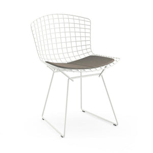 Bertoia Side Chair with Seat Pad Side/Dining Knoll White Delite - Cinder 