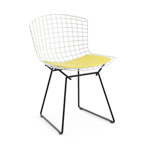 Bertoia Two-Tone Side Chair Side/Dining Knoll White top - Black base Vinyl - Sunflower 