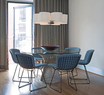 Bertoia Side Chair with Seat and Back Pad Side/Dining Knoll 