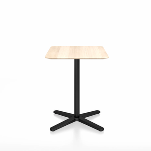 Emeco 2 Inch X Base Cafe Table - Rectangular Coffee table Emeco Black Powder Coated Accoya (Outdoor Approved) 