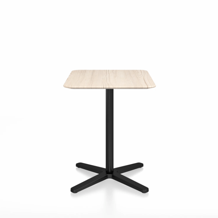 Emeco 2 Inch X Base Cafe Table - Rectangular Coffee table Emeco Black Powder Coated Ash 