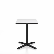 Emeco 2 Inch X Base Cafe Table - Rectangular Coffee table Emeco Black Powder Coated White HPL 