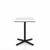 Emeco 2 Inch X Base Cafe Table - Rectangular Coffee table Emeco Black Powder Coated White HPL 