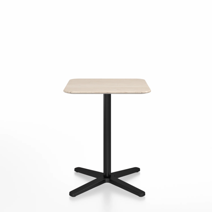 Emeco 2 Inch X Base Cafe Table - Square Coffee Tables Emeco 24&quot; / 60 cm Black Powder Coated Ash