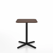 Emeco 2 Inch X Base Cafe Table - Square Coffee Tables Emeco 24" / 60 cm Black Powder Coated Walnut