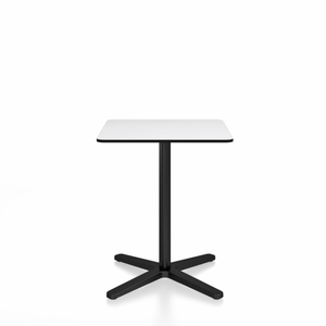 Emeco 2 Inch X Base Cafe Table - Square Coffee Tables Emeco 24" / 60 cm Black Powder Coated White HPL