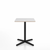 Emeco 2 Inch X Base Cafe Table - Square Coffee Tables Emeco 24" / 60 cm Black Powder Coated White Laminate Plywood