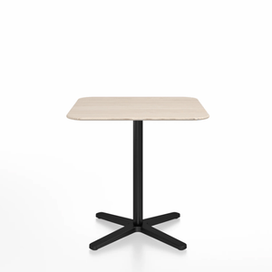 Emeco 2 Inch X Base Cafe Table - Square Coffee Tables Emeco 30" / 76 cm Black Powder Coated Ash