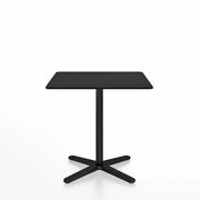 Emeco 2 Inch X Base Cafe Table - Square Coffee Tables Emeco 30" / 76 cm Black Powder Coated Black HPL