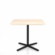 Emeco 2 Inch X Base Cafe Table - Square Coffee Tables Emeco 36" / 91 cm Black Powder Coated Accoya (Outdoor Approved)