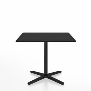 Emeco 2 Inch X Base Cafe Table - Square Coffee Tables Emeco 36" / 91 cm Black Powder Coated Black HPL