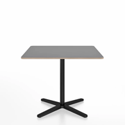 Emeco 2 Inch X Base Cafe Table - Square Coffee Tables Emeco 36" / 91 cm Black Powder Coated Grey Laminate Plywood