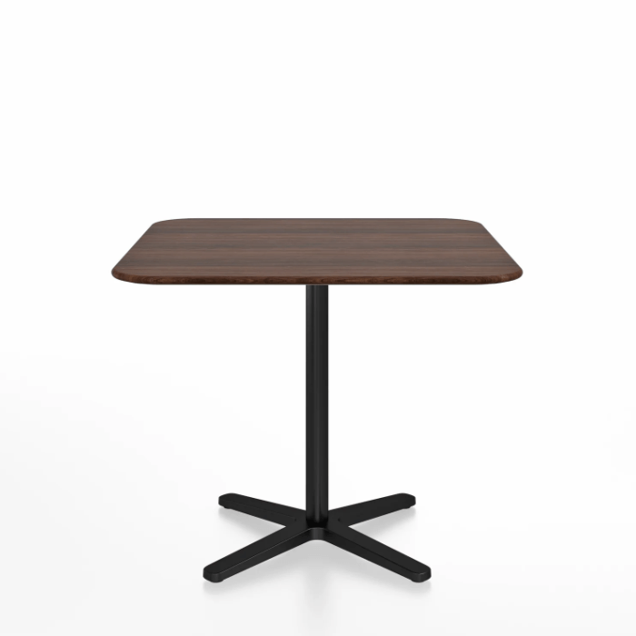 Emeco 2 Inch X Base Cafe Table - Square Coffee Tables Emeco 36" / 91 cm Black Powder Coated Walnut