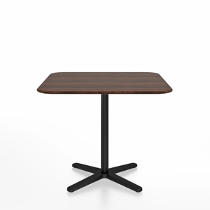 Emeco 2 Inch X Base Cafe Table - Square Coffee Tables Emeco 36" / 91 cm Black Powder Coated Walnut