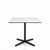 Emeco 2 Inch X Base Cafe Table - Square Coffee Tables Emeco 36" / 91 cm Black Powder Coated White HPL