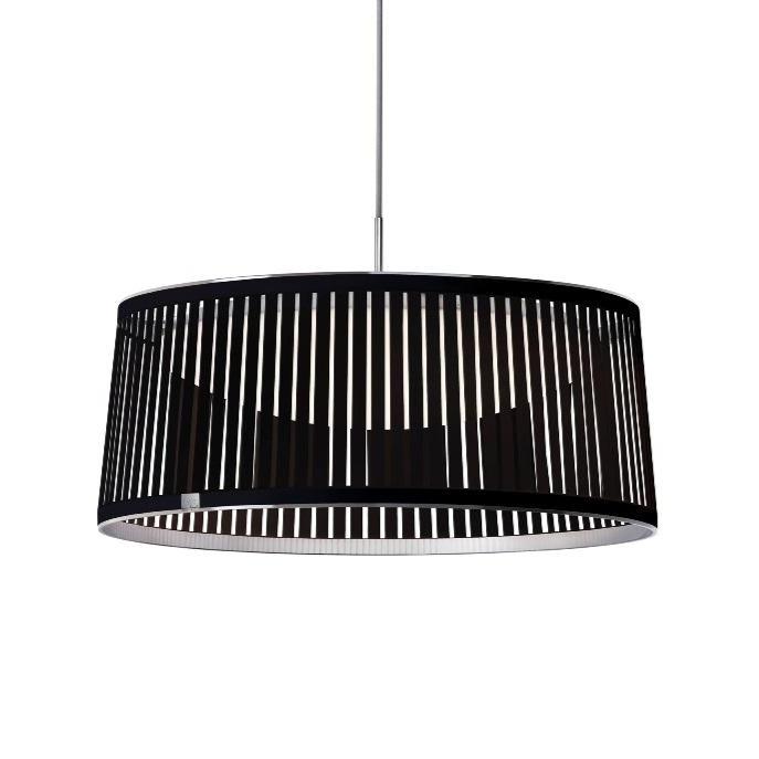 Solis Drum Led Suspension Lamp suspension lamps Pablo Black 24" 