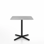 Emeco 2 Inch X Base Cafe Table - Square Coffee Tables Emeco 36" / 91 cm Black Powder Coated Hand Brushed Aluminum