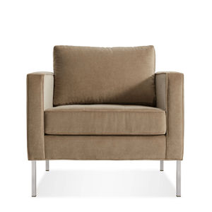 Paramount Lounge Chair lounge chair BluDot Otter Velvet Stainless Steel 