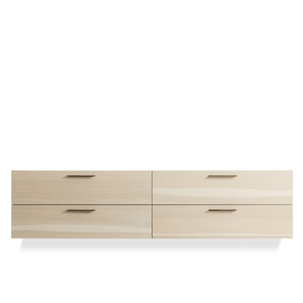 shale 4 drawer wall mounted Cabinet storage BluDot Hickory 