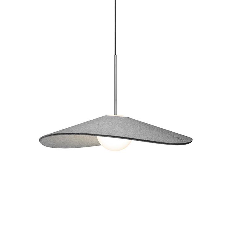 Bola Felt Pendant ceiling lights Pablo Pebble / Grey Felt Shade 24&quot; 