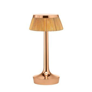 Bon Jour Unplugged Table Lamp Table Lamps Flos Copper Rattan 