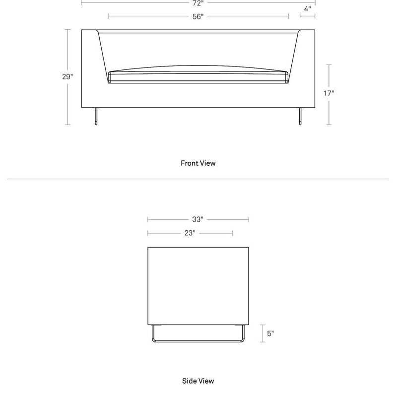 Bonnie 72" Velvet Sofa Sofa BluDot 