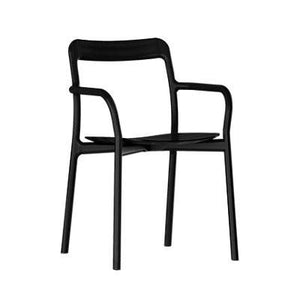 Branca Chair Side/Dining Mattiazzi Black Mat Anilin Ash 