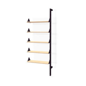 Branch Shelving Unit Add-On Shelves Gus Modern Black Uprights / Black Brackets / Blonde Shelves 